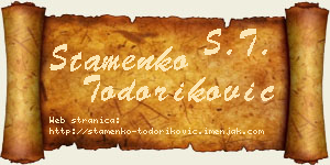 Stamenko Todoriković vizit kartica